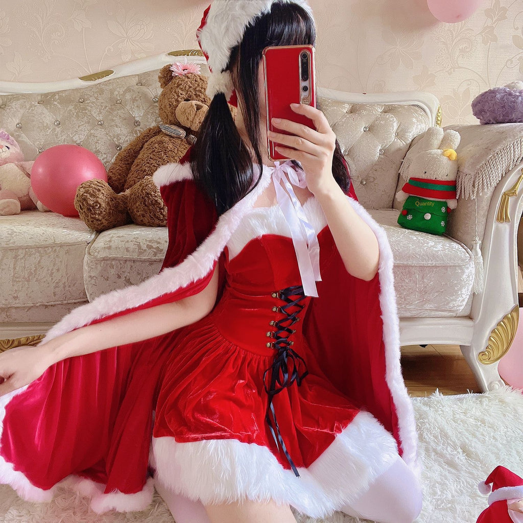 Halloween Sexy Cape Queen Cloak Christmas Costume Red Large Robe Christmas Bunny Costume