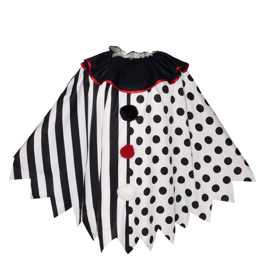 Horror Clown Cape for Adults, product photo 2 on a white background