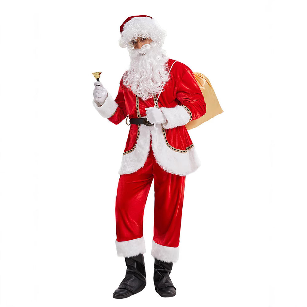 Santa Claus Cosplay Costume Christmas Party Outfit Set