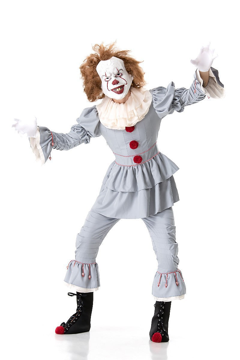 Pennywise Clown Costume Adult Horror Halloween Cosplay Outfit