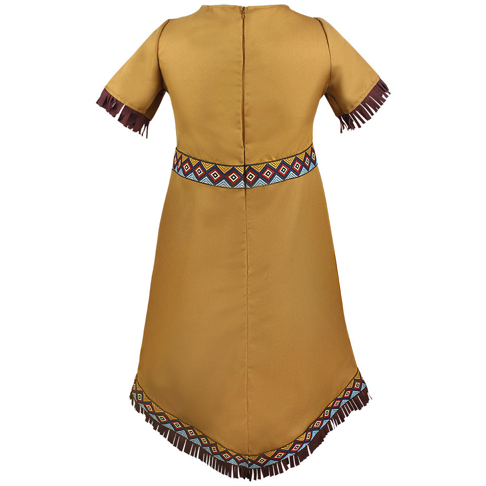 Native American Cosplay Children's Dress Christmas Costume Performance Outfit