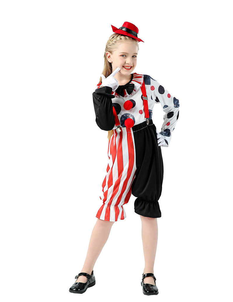 Pirate Circus Clown Costume for Kids, product photo 5 on a white background