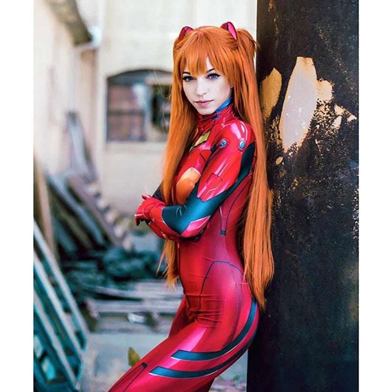 Evangelion Asuka Langley Cosplay Bodysuit Adult Halloween Anime
