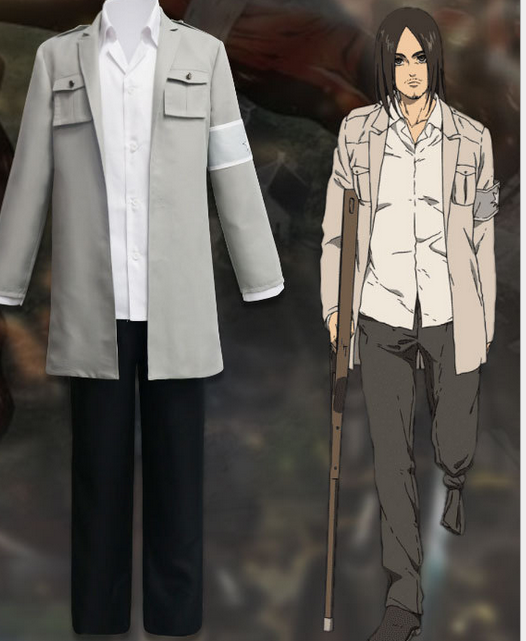 Attack on Titan Eren Yeager Season 4 Coat Costume Adult Halloween