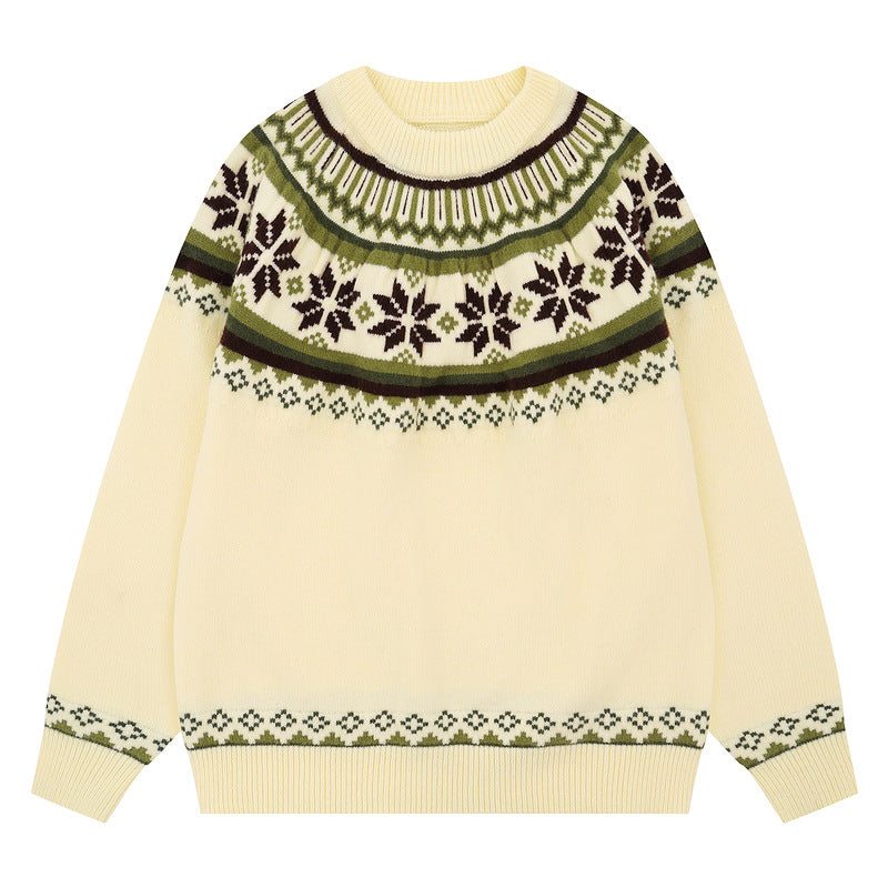 Christmas sweater round neck top
