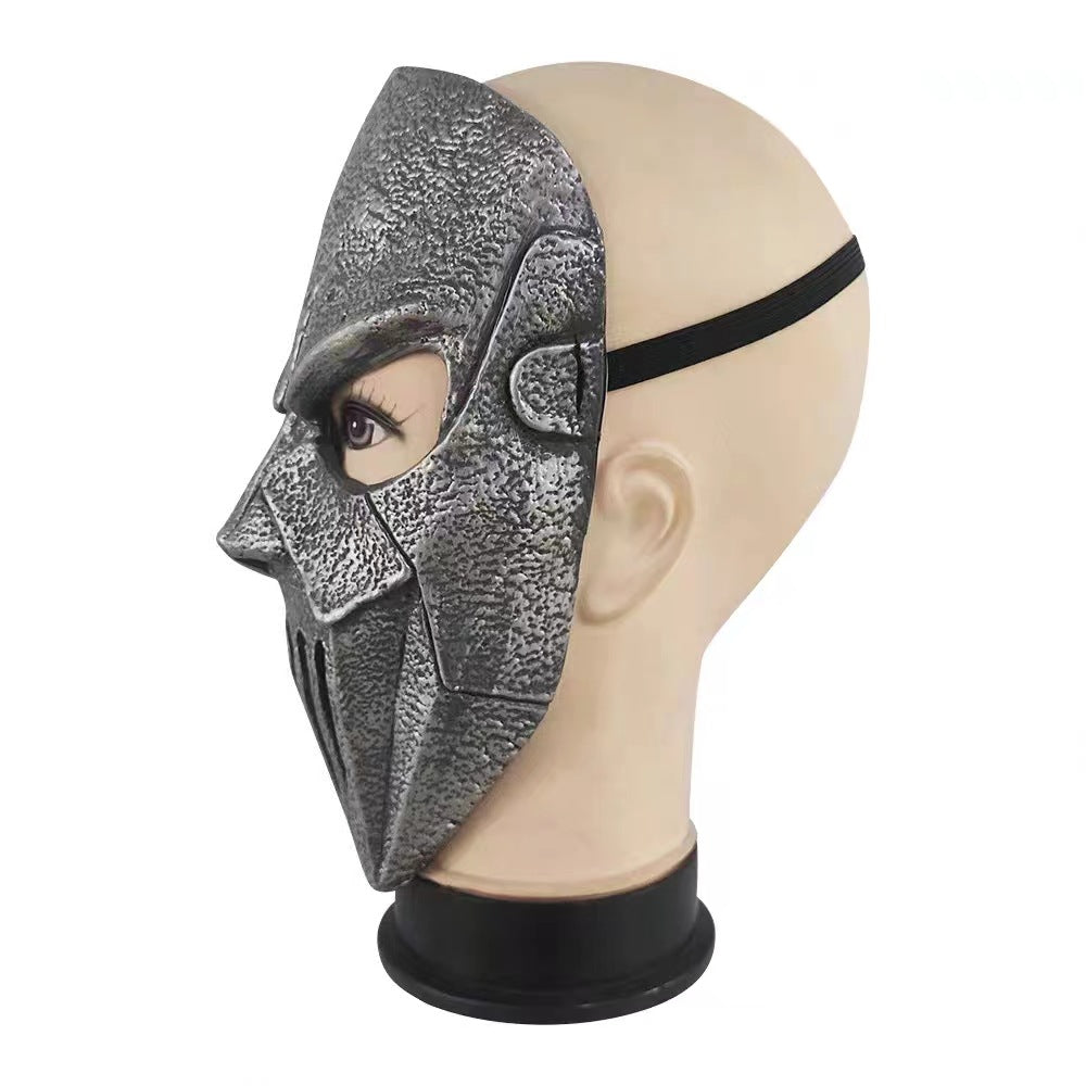 Slipknot Style Clown Latex Mask for Adults, front view on a white background