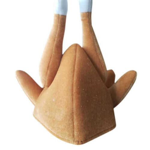 ROASTED TURKEY HAT Thanksgiving Costume Roast Chicken Raw Poultry Bird Trot