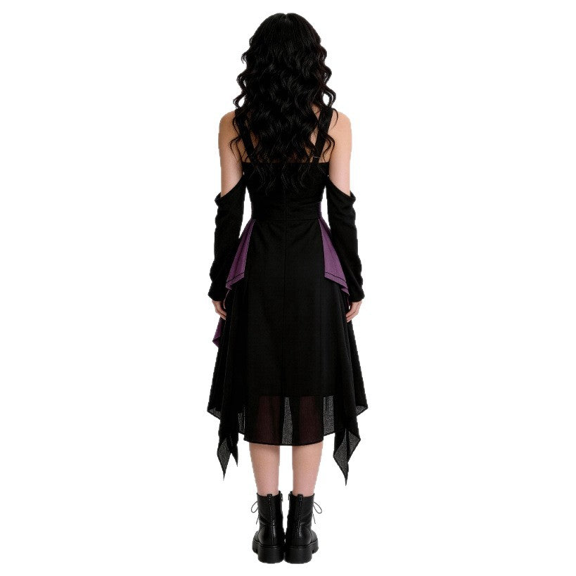 Gothic Vampire Witch Costume for Women, product photo 3 on a white background