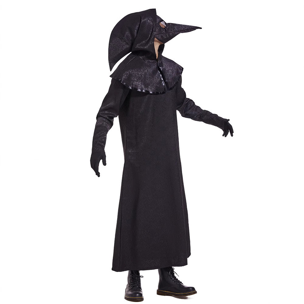 Medieval Plague Doctor Bird Beak Mask for Men and Couples, product photo 3 on a white background