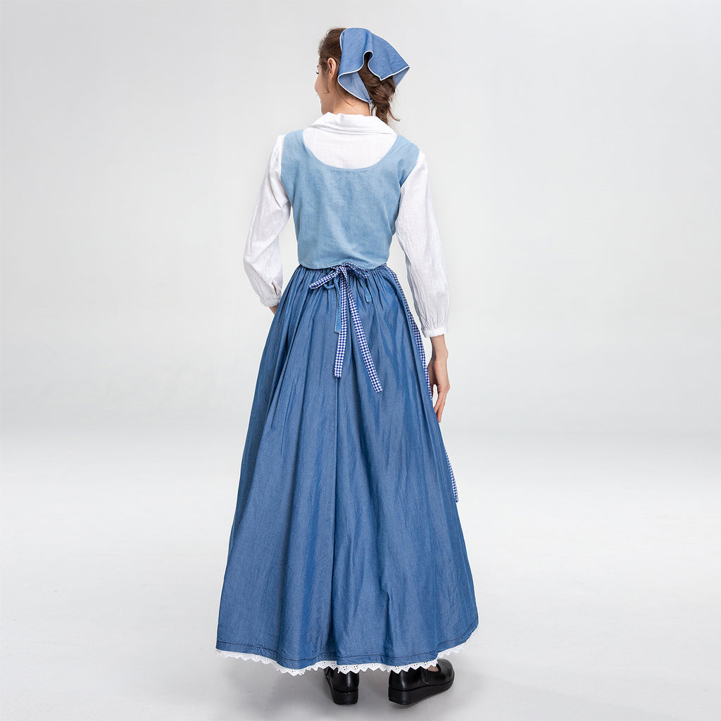 Medieval Farmhouse Maid Dress for Girls and Women, costume photo 4