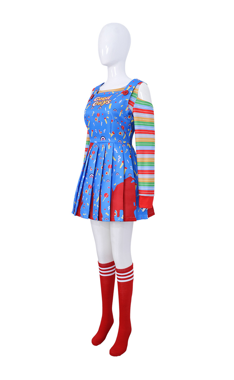 Killer Doll Costume for Women, product photo 4 on a white background