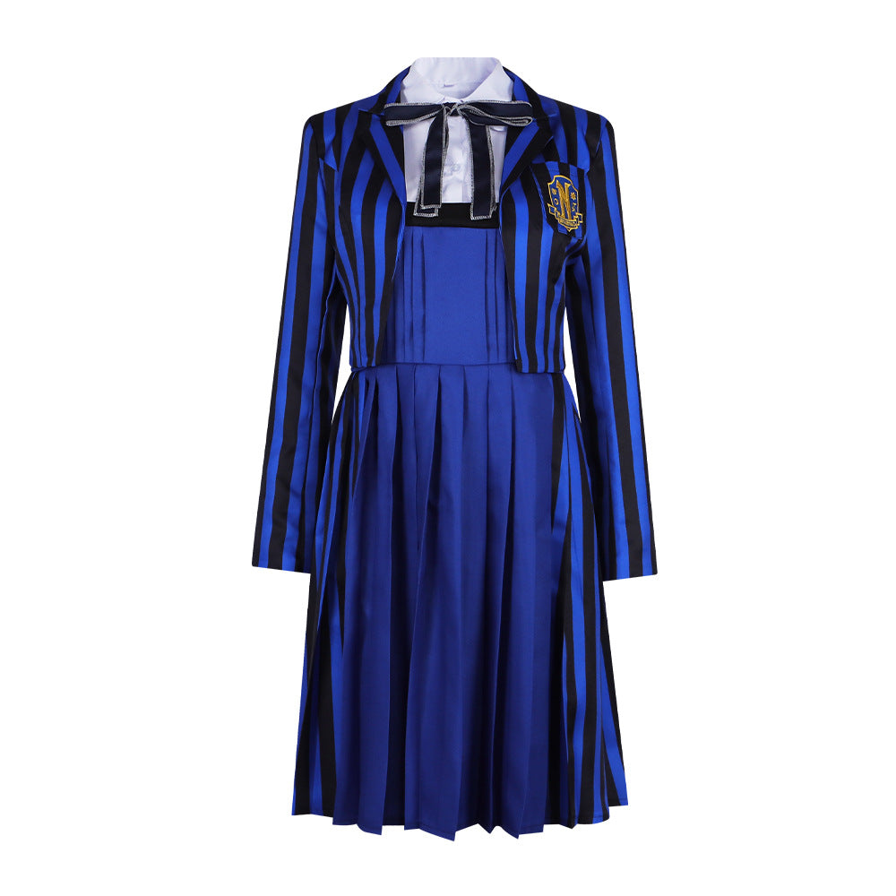 Gothic Schoolgirl Costume for Women, front view on a white background