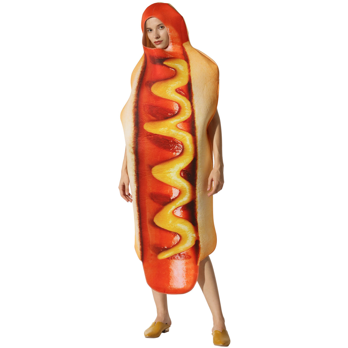 Party Costumes Hot Dog Cosplay for Adults, product photo 4 on a white background