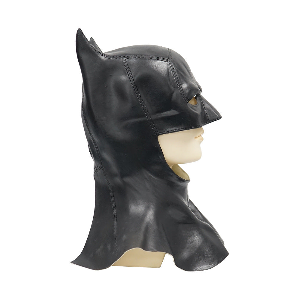 Villain Clown and Masked Hero Latex Mask for Adults, product photo 2 on a white background
