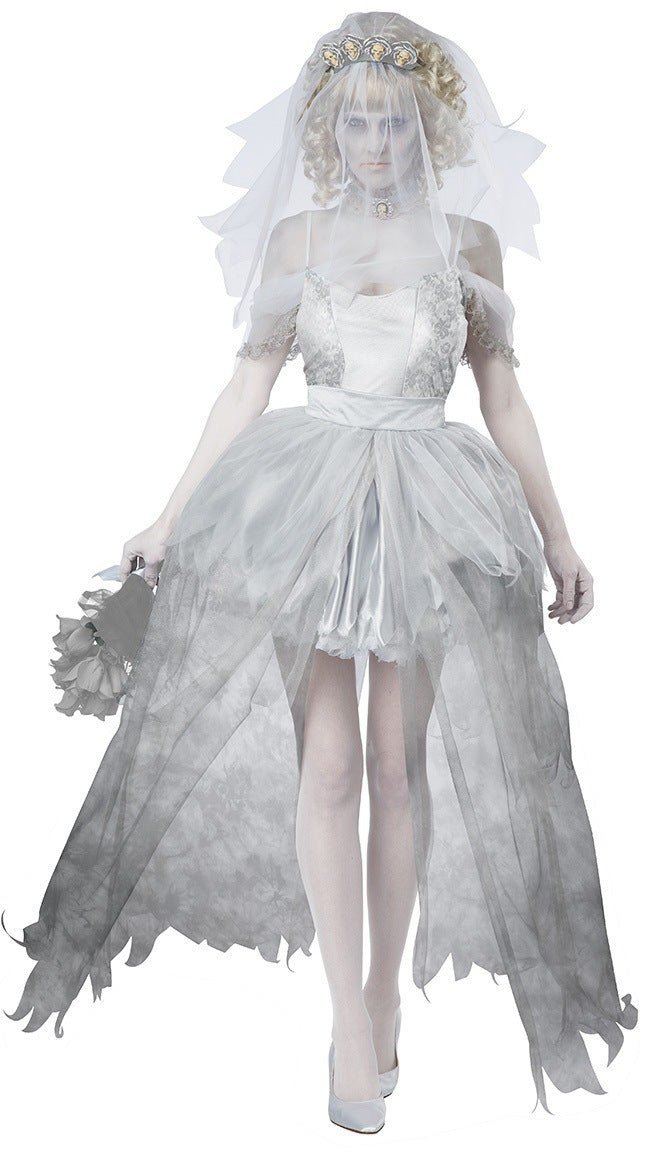Ghost Bride Costume for Women, product photo 4 on a white background