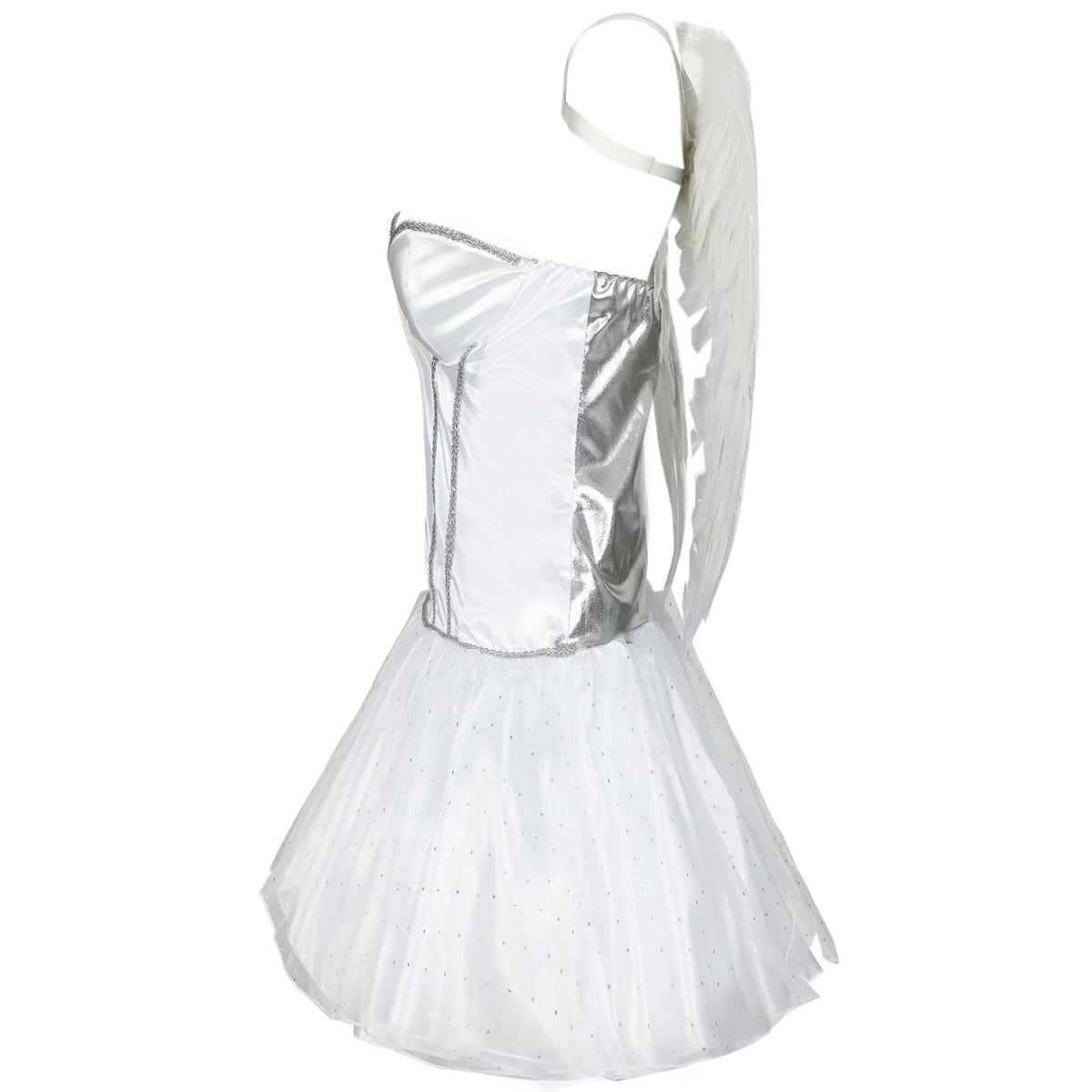 White Angel Fairy Costume for Women, product photo 3 on a white background