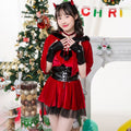 Little Red Riding Hood Costume Women Christmas Cloak Cape Dress Holiday