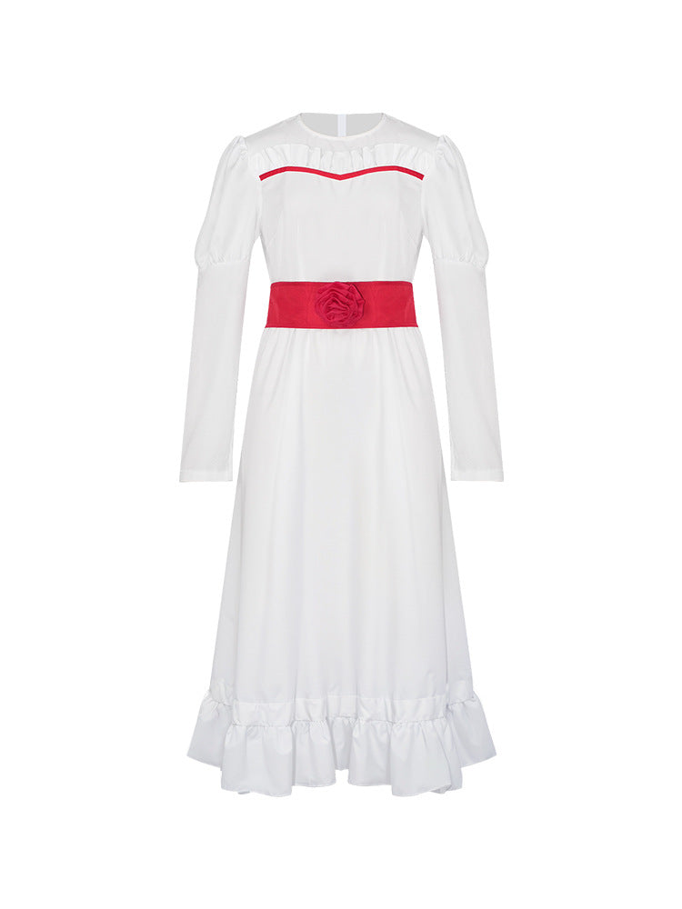 Creepy Ghost Doll Costume for Women, product photo 2 on a white background