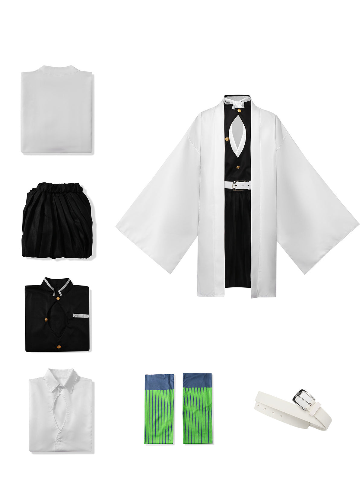Anime Demon Hunter Kimono for Kids and Adults, product photo 11 on a white background