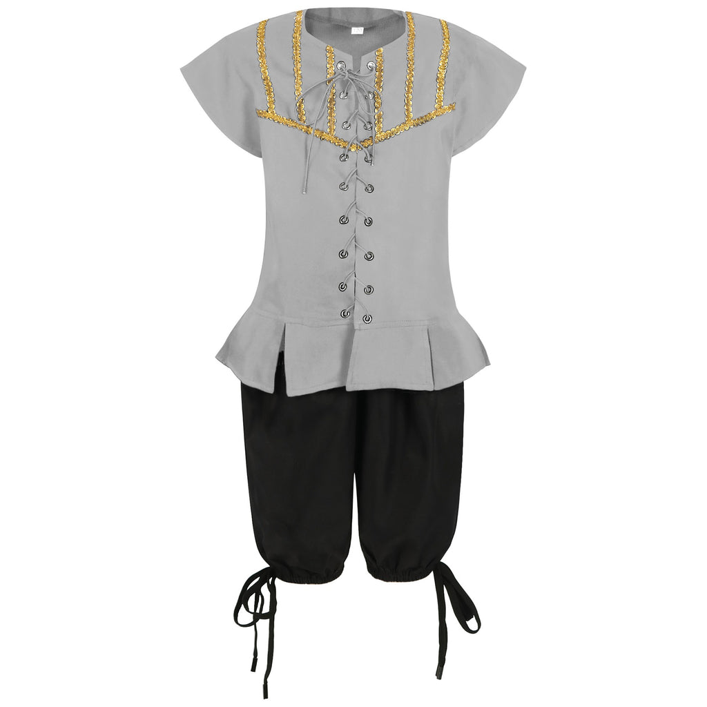 Caribbean Pirate Costume for Girls and Boys, product photo 4 on a white background