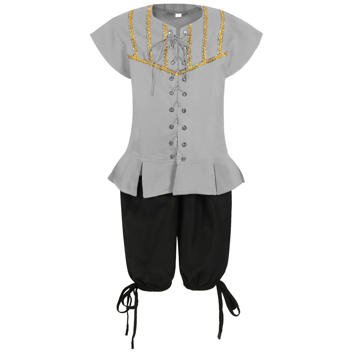 Caribbean Pirate Costume for Girls and Boys, product photo 4 on a white background