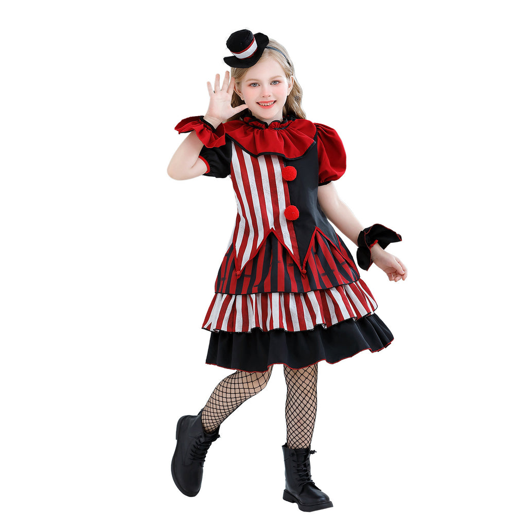 Circus Clown Costume for Girls, product photo 3 on a white background