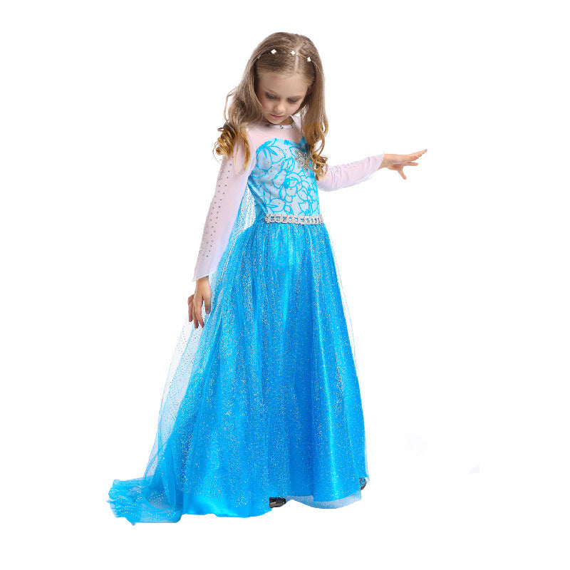Frozen Elsa Princess Dress Costume Girls Kids Accessory Set Halloween 100-150cm