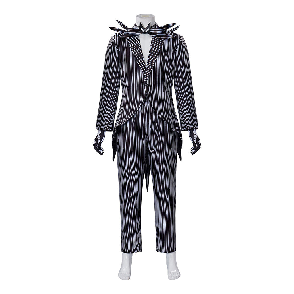 Jack Skellington Costume Adult Nightmare Before Christmas Suit Halloween Cosplay