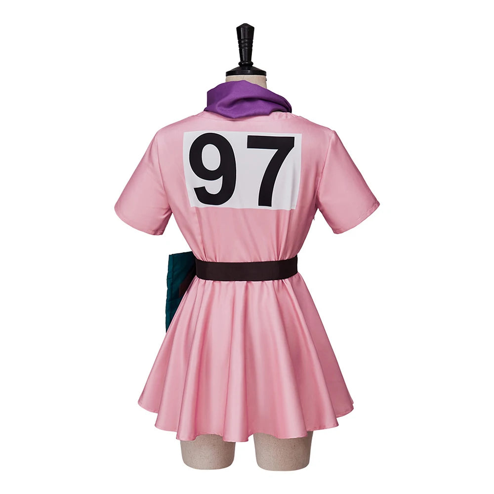 Dragon Ball Bulma Cosplay Costume Women Pink Dress Adult Anime Halloween Outfit