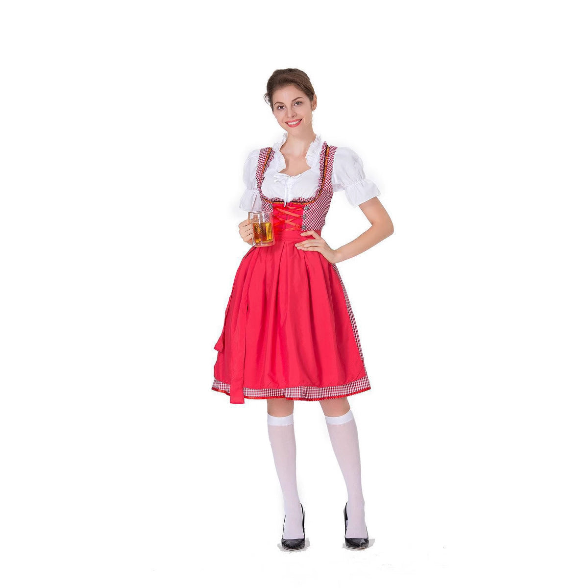 Beer Girl Maid Costume Women Halloween Cosplay Oktoberfest Dress