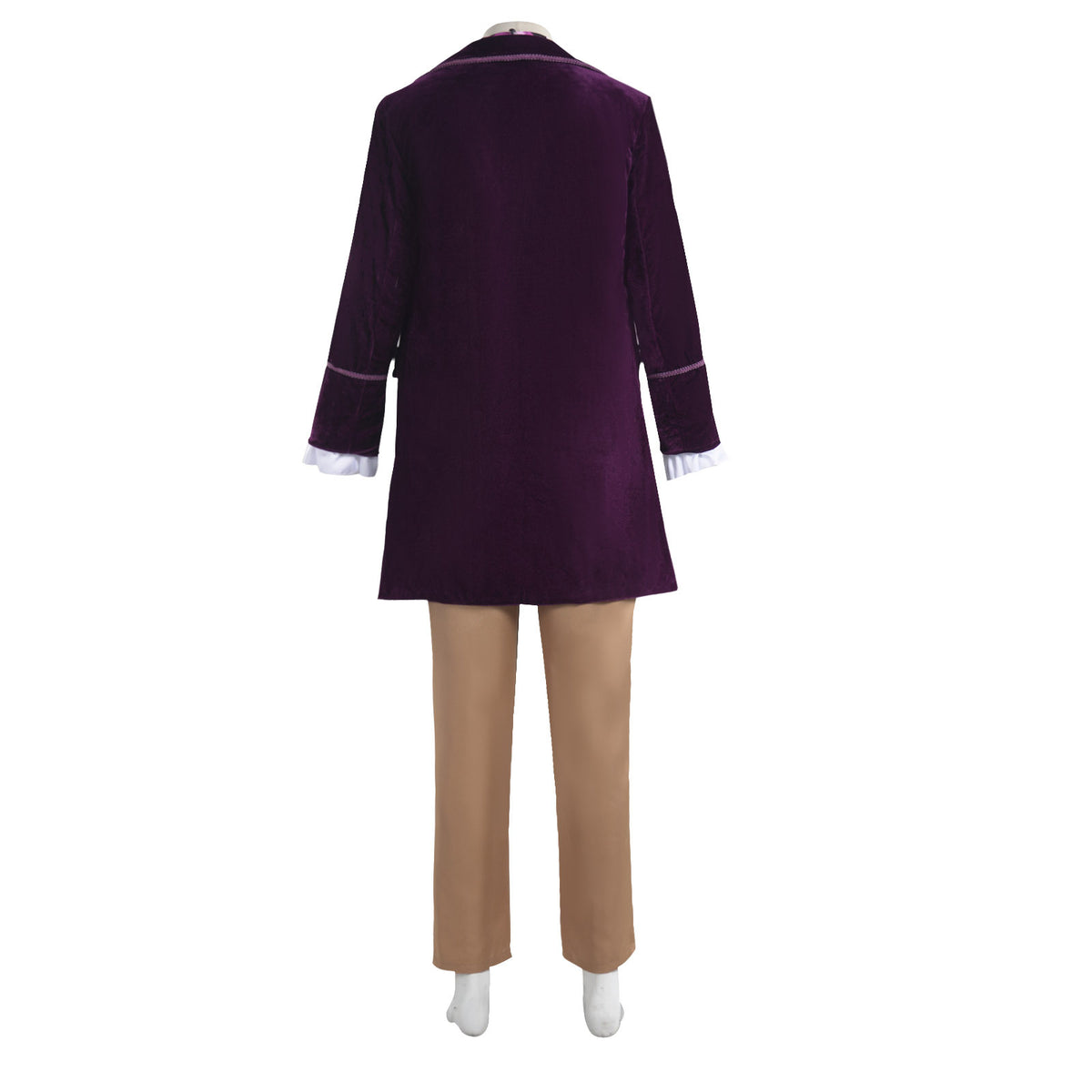 Willy Wonka Chocolate Factory Tuxedo Costume Adult Halloween Cosplay Set
