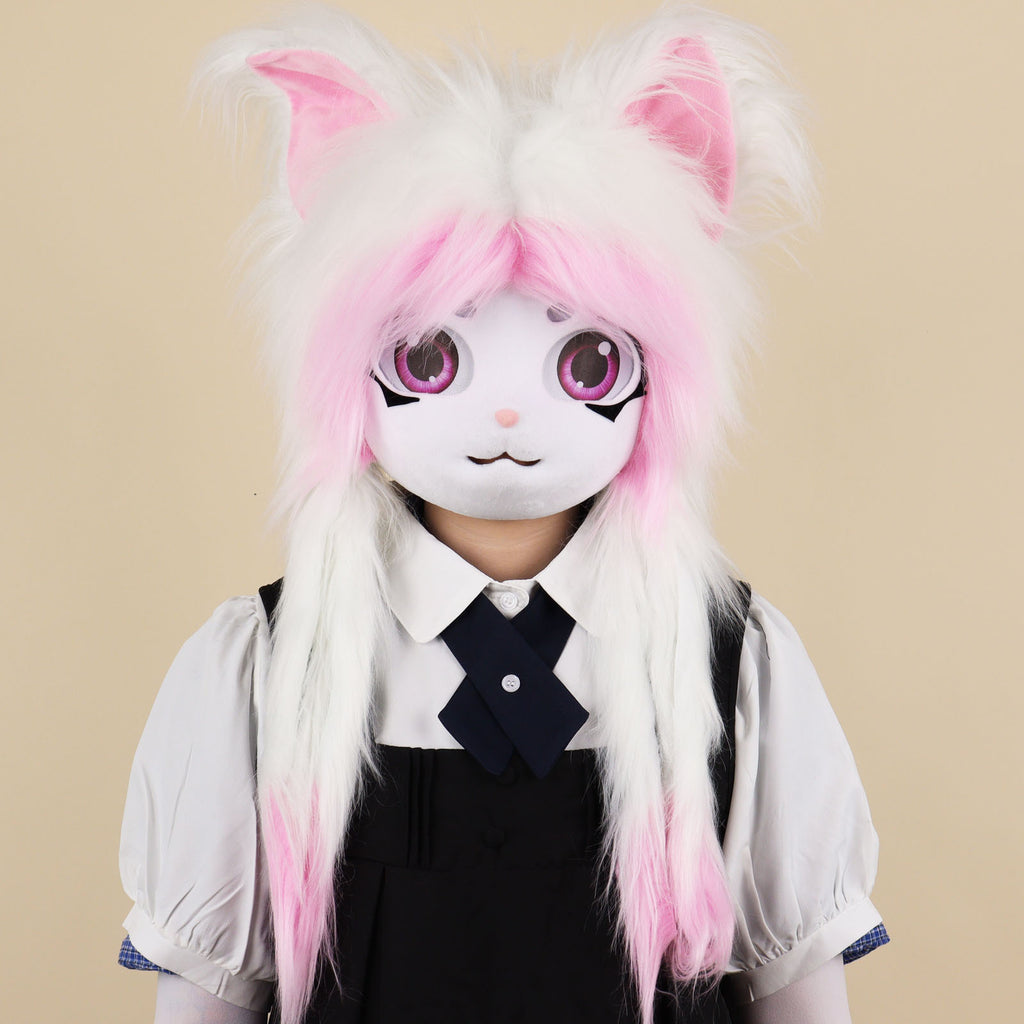 Kigurumi Plush Animal Head Wearable Hoodie Lolita Ready-to-Wear Cosplay Cute Animal Costume Furry Costume
