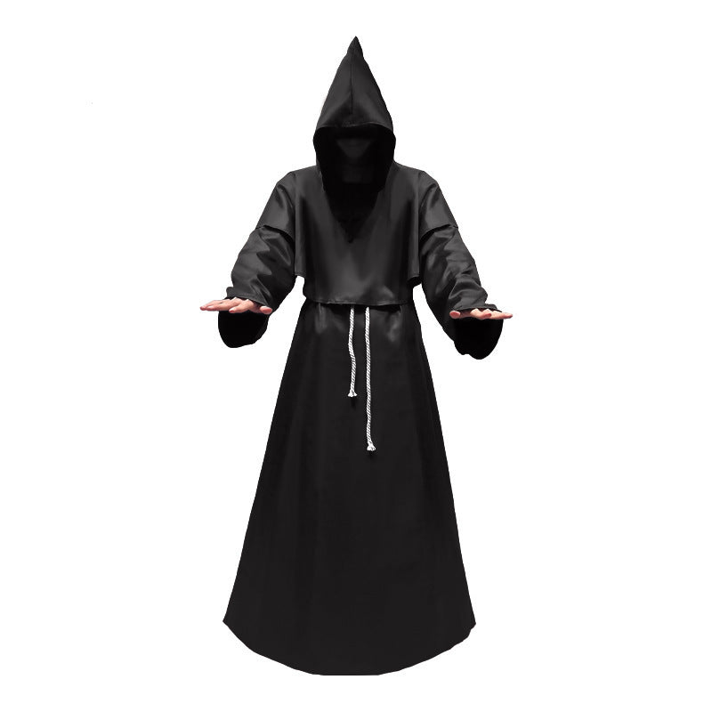 Medieval Monk Priest Robe Costume Adult Halloween Cosplay Wizard – photo 2