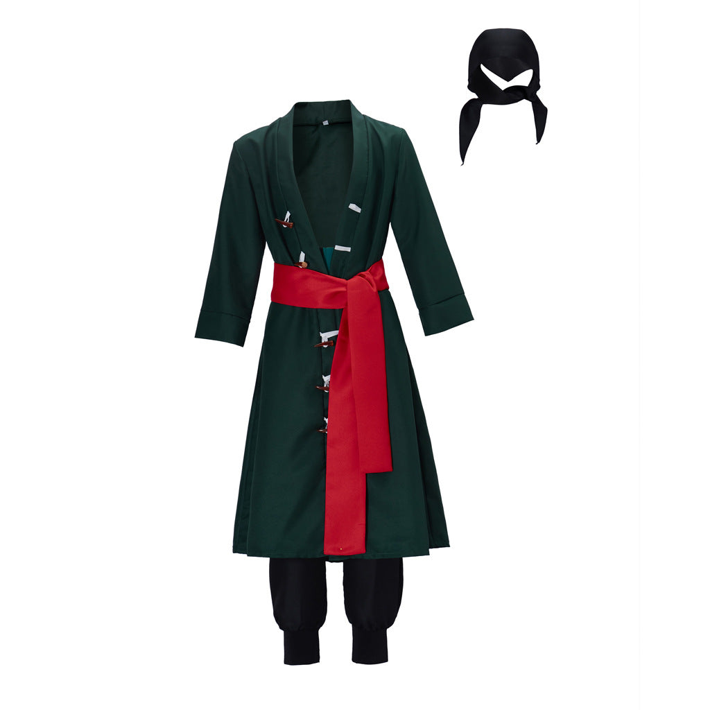 One Piece Roronoa Zoro Cosplay Costume Adult Land of Wano Outfit Halloween