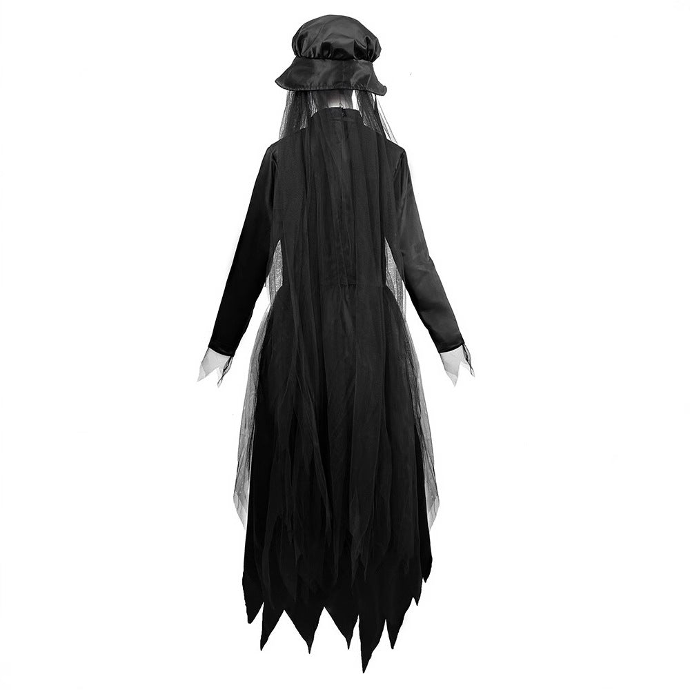 Death Goddess Witch Devil Costume for Women, product photo 3 on a white background