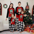 Christmas Tree Car Plaid Print Family Matching Pajamas Home Wear