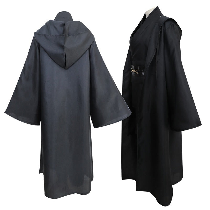 Anakin Skywalker Jedi Costume Hooded Robe Adult Halloween Cosplay Outfit