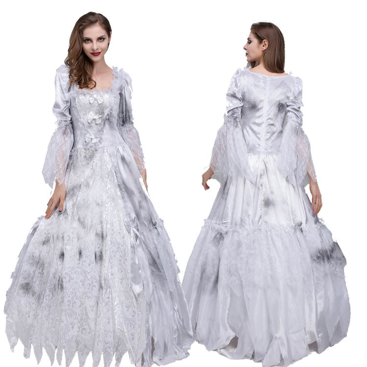 White Ghost Bride Costume for Women, costume photo