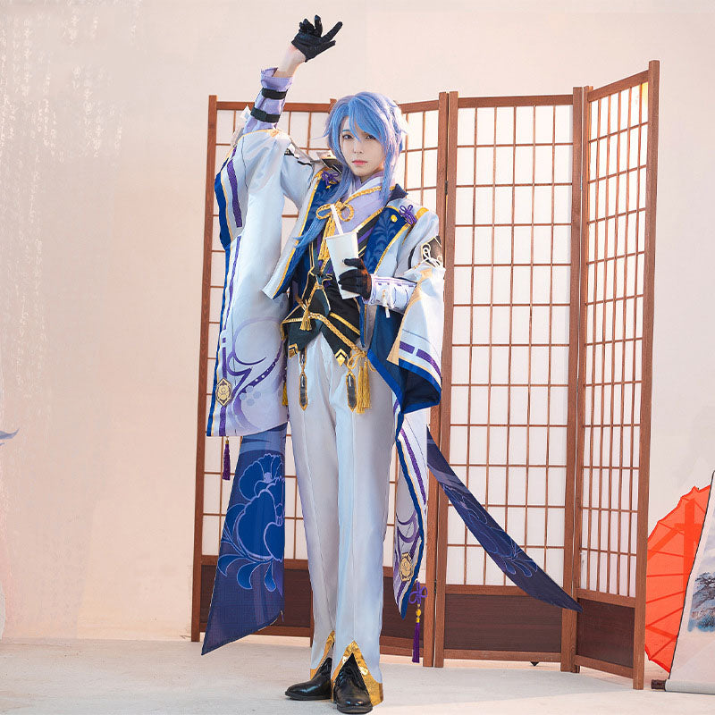 Genshin Impact Kamisato Ayaka Costume Women Full Set Halloween Cosplay XS-2XL