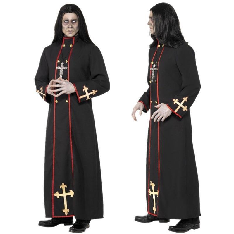 Medieval Wizard Priest Cleric Robe for Men, costume photo