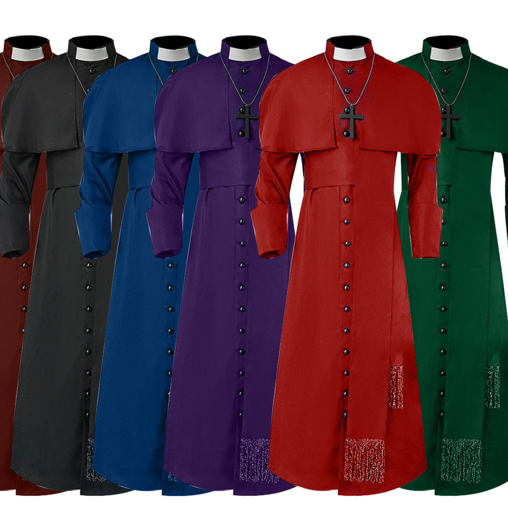 Medieval Priest Clergyman Father Robe for Adults, costume photo