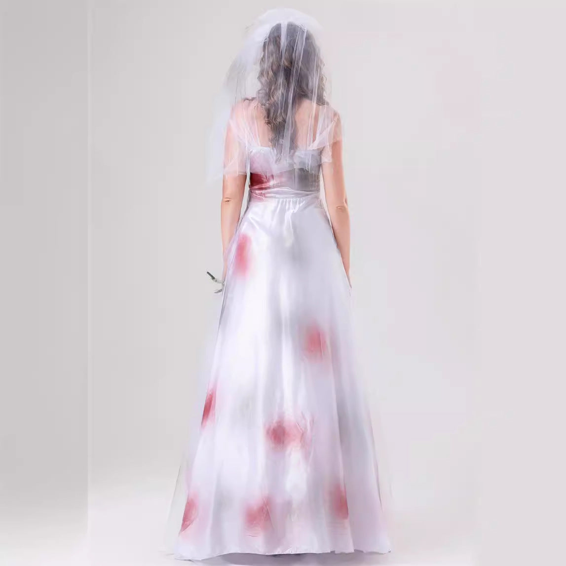 White Ghost Bride Witch Costume for Women, costume photo 4