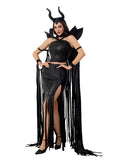 Gothic Vampire Queen Costume for Women, front view on a white background
