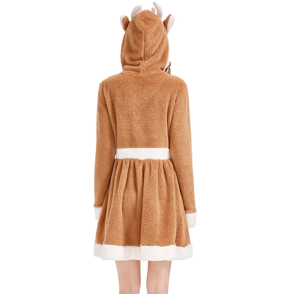 Reindeer Elk Christmas Costume for Women, product photo 3 on a white background