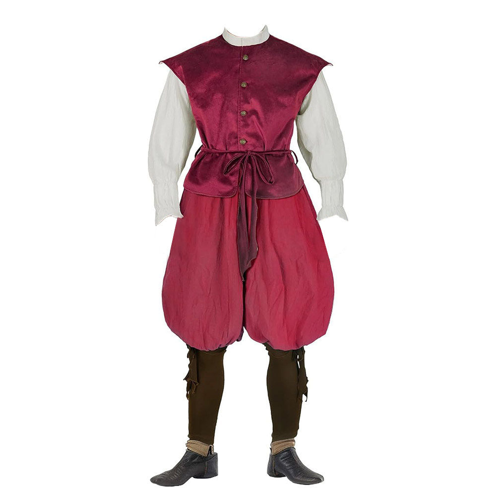 Renaissance Pirate Viking Knight Costume for Adults, product photo 2 on a white background