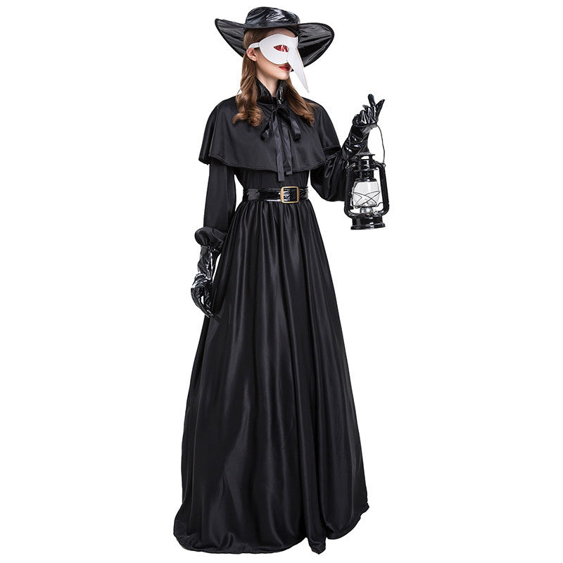 Medieval Steampunk Style Plague Doctor Costume for Adults, product photo 7 on a white background