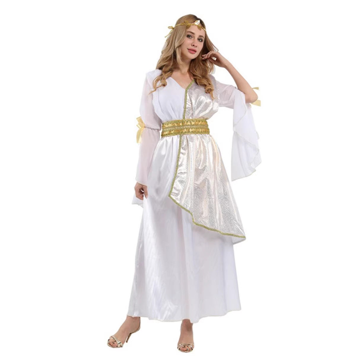 Cleopatra Greek Goddess Costume Adult Women Halloween Cosplay Athena