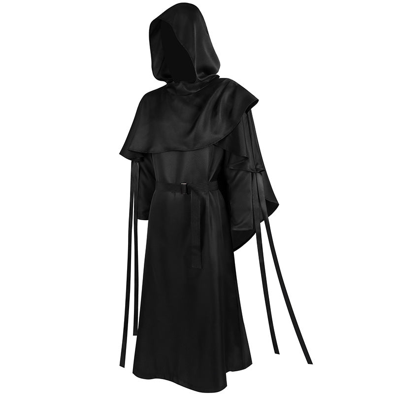 Grim Reaper Priest Monk Robe for Adults, product photo 3 on a white background