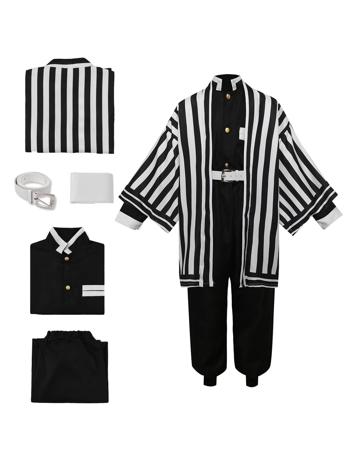 Anime Demon Hunter Kimono for Kids and Adults, product photo 12 on a white background