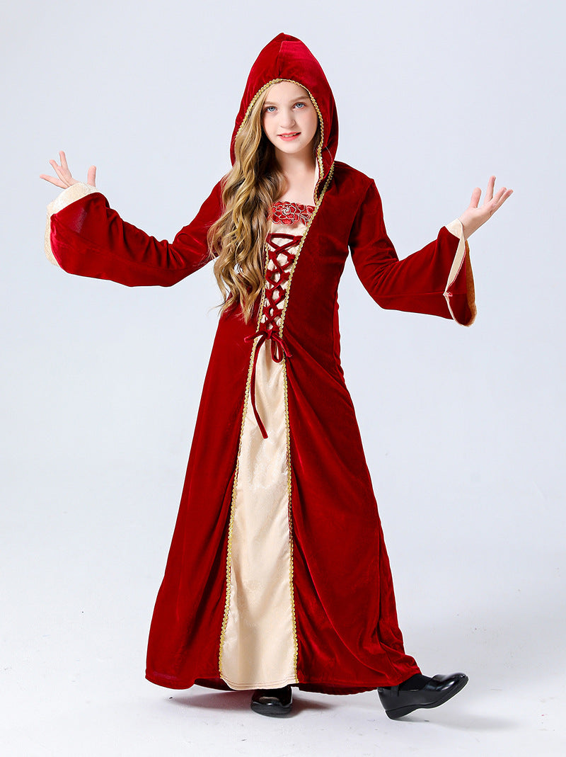 Vintage Court Witch Vampire Costume for Kids and Adults, costume photo 6